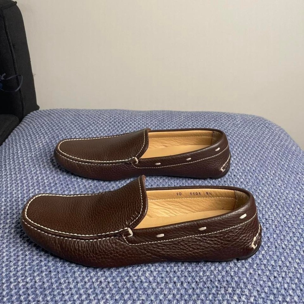 Prada brown leather loafers. Size 9.5 #luxury #loafers - Picture 5 of 7